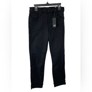 NWT Kut From The Kloth Amy Crop Straight Leg Jeans Black Size 0 Denim